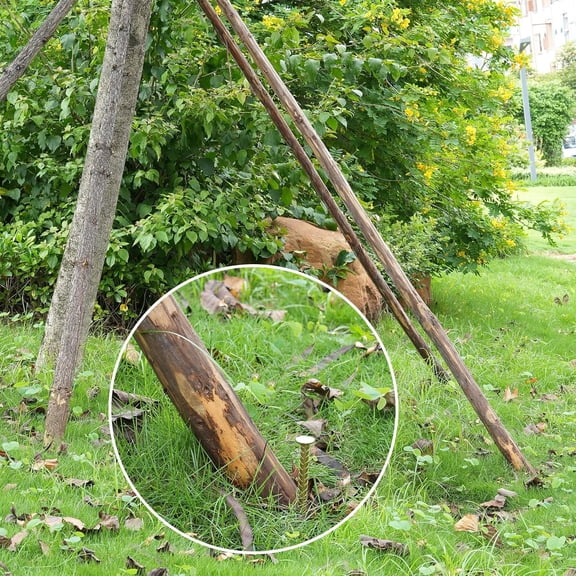 16 Inch Rebar Stakes - 1/2 Inch Diameter Galvanized Steel Ground Anchors Hevy Duty Garden Stake Metal Camping Tent Stakes with Point End for Speed Bump, Hard Soil, Fence, Etc (20)