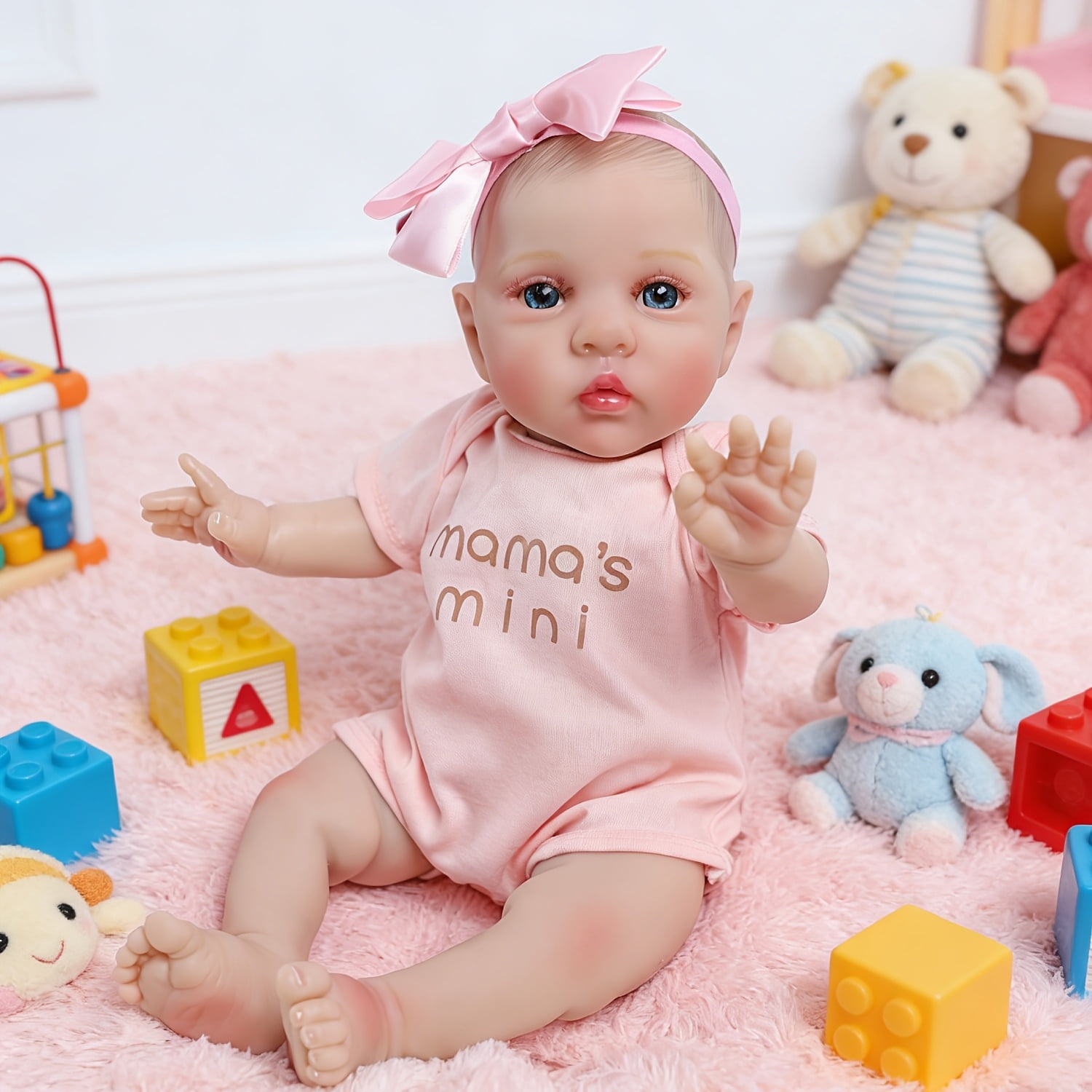 16 Inch Reborn Baby Doll, Realistic Newborn Doll With Clothes Set, Lifelike Soft Baby Doll Toy Easy To Hold, Perfect For Role Play Toddler Gift