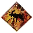 thumbnail image 1 of 16 Inch Rivers Edge Home Decor Moose Crossing Sign Emossed Border, 1 of 2
