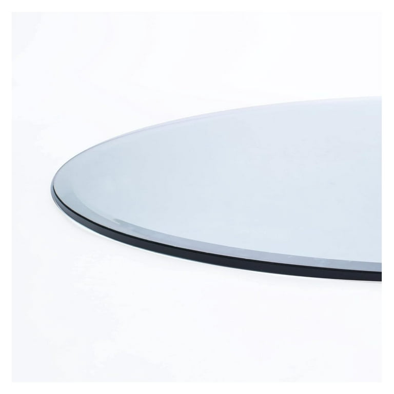 16" Inch Round 1/2" Thick Clear Glass Table Top with beveled Edge