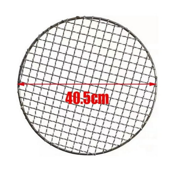 Round Bbq Barbecue Grill Net Stainless Steel Mesh Rack Grid Grate Steam Net 16''
