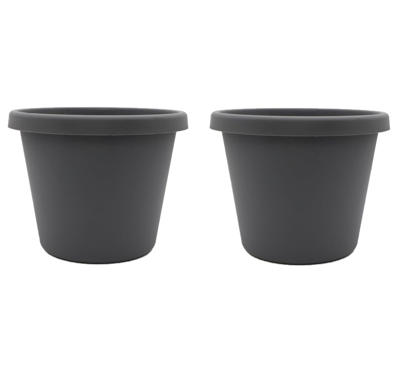 Gared Indoor Rim 16 Inch Round Prima Planter - Plastic Plant Pot with Rolled Rim for ...