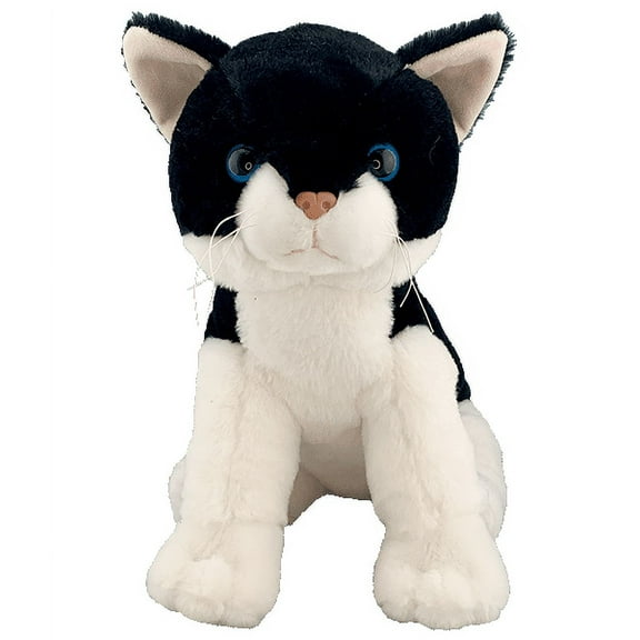 16 Inch Salt N Pepper Cat Plush Toy in Enchanting Witch Costume Halloween Plush Stuffed Toy with Witch Hat, Dress, and Broomstick Soft & Cuddly Stuffed Animal Gift for Kids