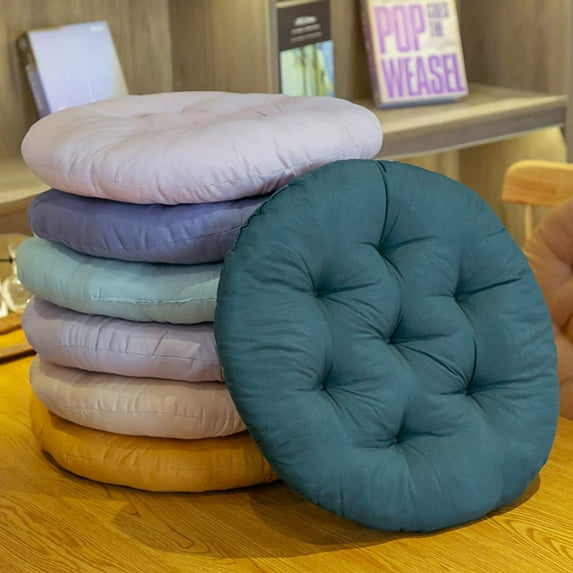 16 Inch Seat Cushions for Chairs, Thick Tatami Plaid Style Comfortable Floor Seat Cushion, Soft Chair Mat for Office Bedroom Living Room Kitchen, Coffee