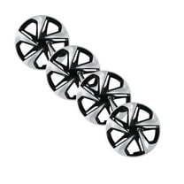 16-inch Set Of 4 Hubcaps Wheel Rims Cover for 2016-2025 Honda Civic SEDAN Compatible With Steel Wheels Snap On Installation(16-inch,SILVER LACQUER & BLACK LACQUER)