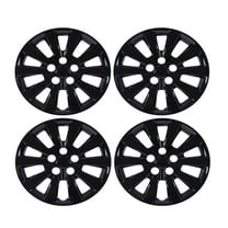 16 inch Set Of 4 Black Lacquer Hubcaps Wheel Rims Cover,Snap On Car Truck SUV Hub Cap,Compatible With Steel Wheels,PP Material