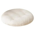 thumbnail image 1 of 16 Inch Sherpa Fleece Round Chair Cushion Soft Fuzzy Plush Chair Pads Washable Stool Cushion - Non Slip Kitchen Chair Pad Thick Warm Seat Cushion for Indoor Dining Room Kitchen Chairs, 1 of 8