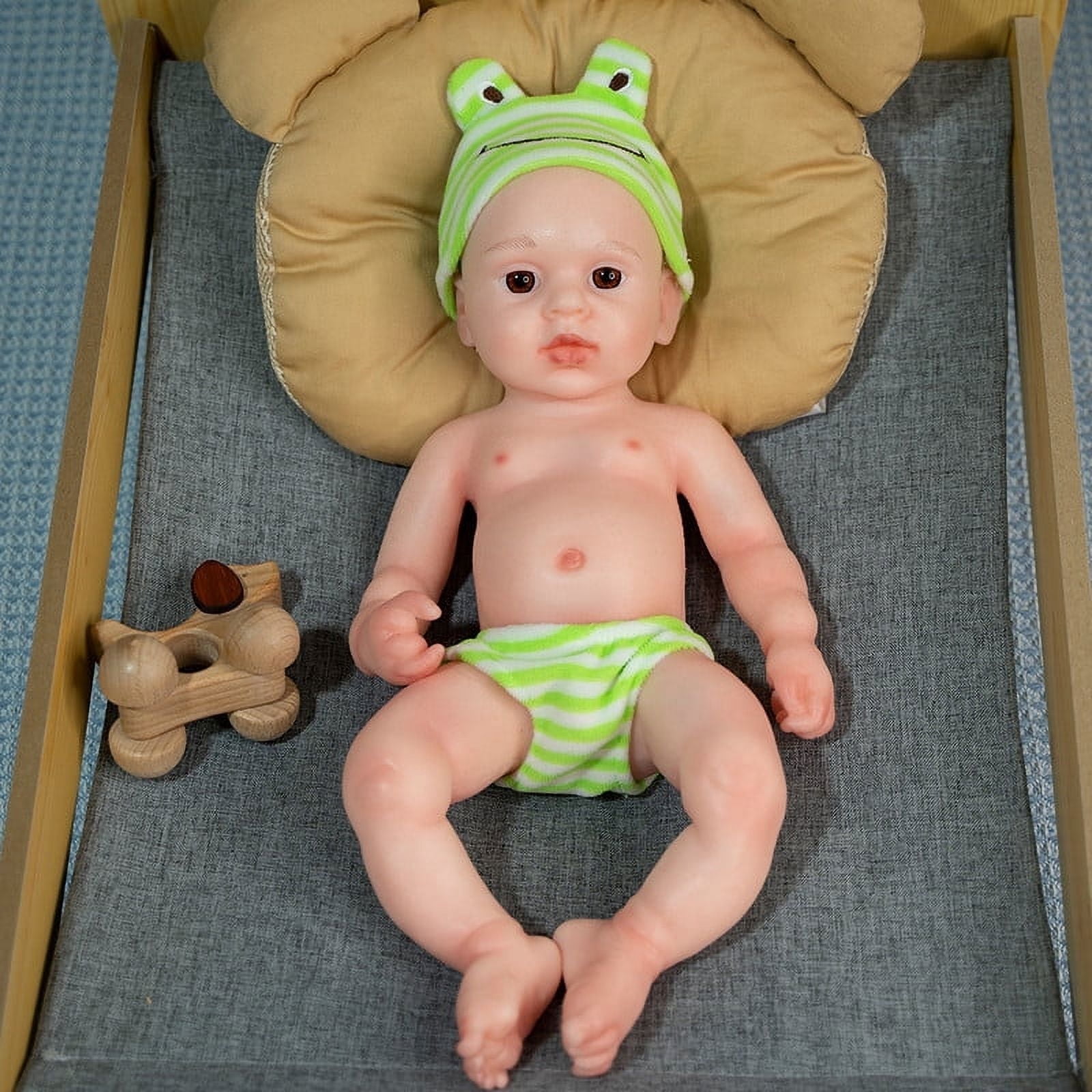 16-Inch Silicone Baby Dolls, Realistic Full Body Soft Reborn Dolls