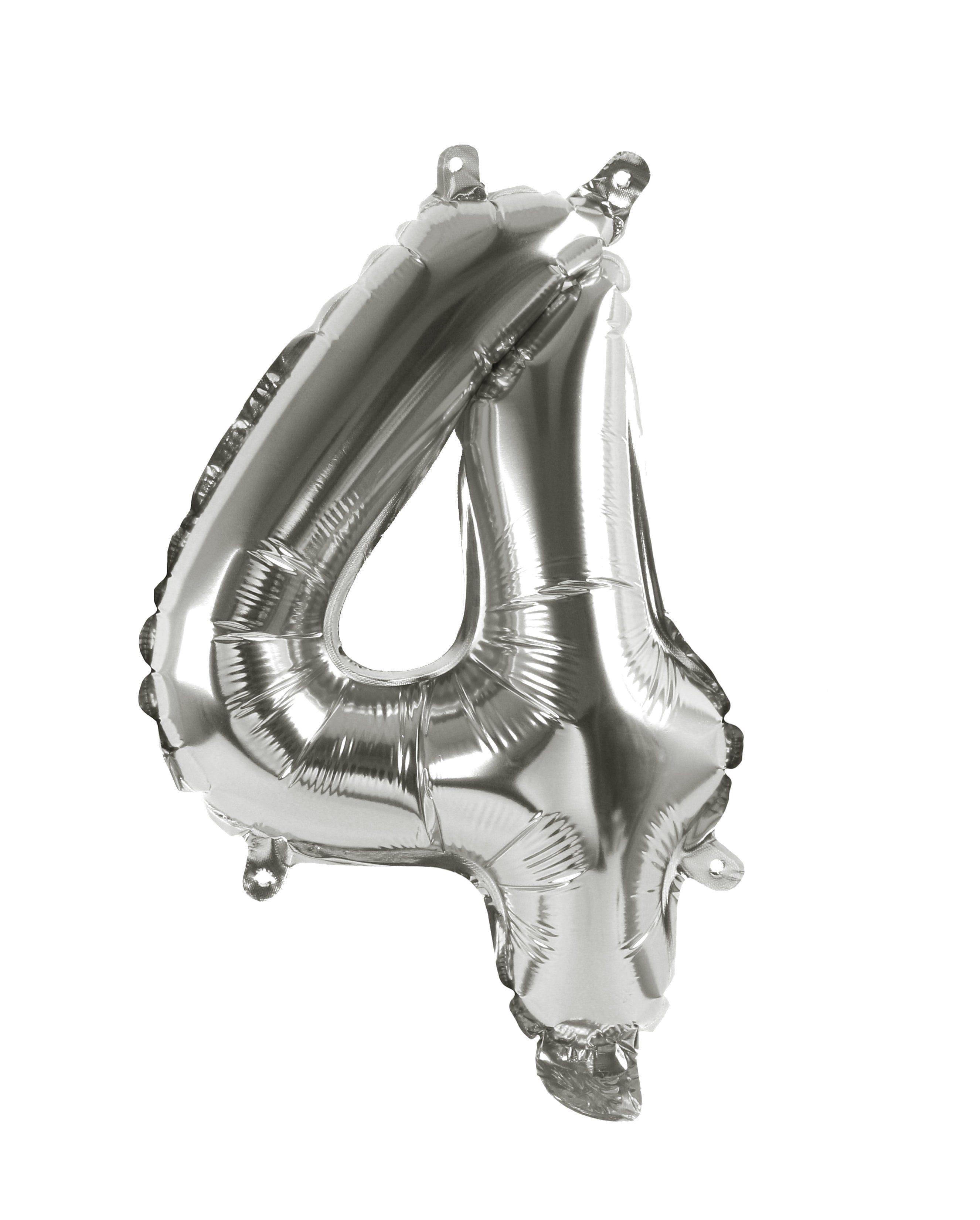 16 Inch Silver Foil Number Balloon