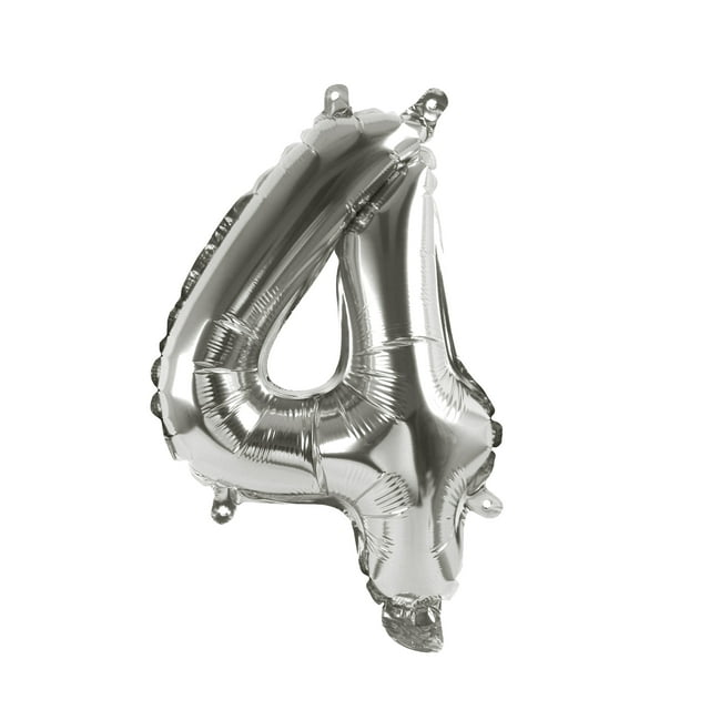 16 Inch Silver Foil Number Balloon