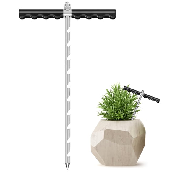 16-Inch Soil Probe Sampler with T-Handle 10-Step Sampling 304 Stainless Steel