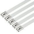 thumbnail image 1 of 16-Inch Stainless Steel Cable Zip Ties 0.4 Inch Width Metal Exhaust Wrap 30pcs, 1 of 4