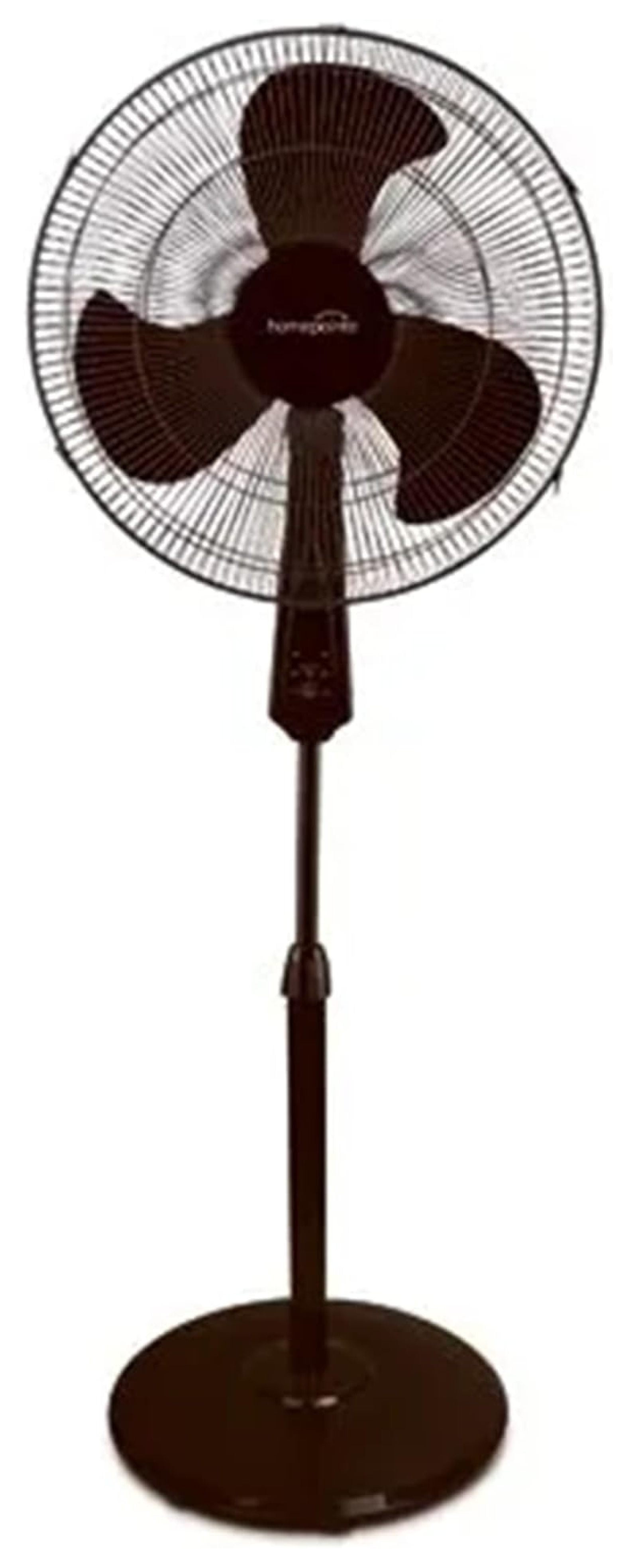 16-Inch Black Oscillating Pedestal Fan with Adjustable Height