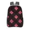 thumbnail image 1 of 16 Inch Transparent Backpack With Lightweight And Durable Design Without Pockets Transparent For Work Business Travel Sports Argyle Plaid Darkorchid_2, 1 of 7