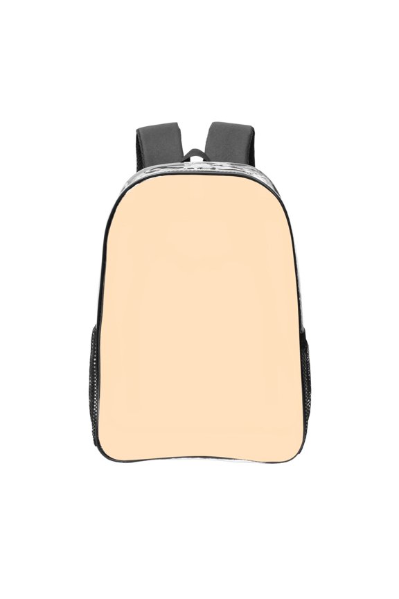 16 Inch Transparent Backpack With Lightweight And Durable Design Without Pockets Transparent For Work Business Travel Sports Peach