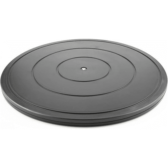 16 Inch Turntable - Heavy Duty Rotating el Steel Ball Bearings - Flat Base Stand for TV/Computer/Monitor/Arts/Crafts/Bonsai/Statue/Cabinet Organizer (Plastic&Black)