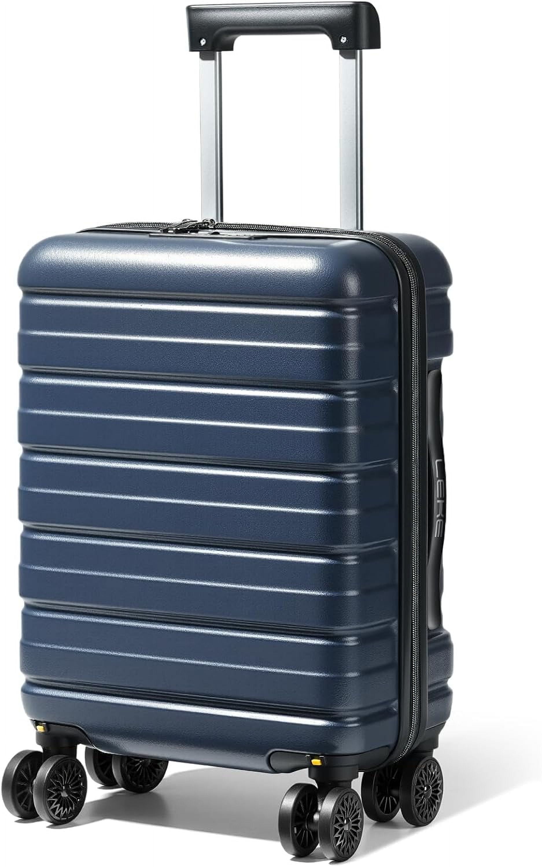16 Inch Underseat Carry On Luggage Airline Approved, Hard Shell Suitcase with TSA Lock, Lightweight Spinner Wheels Durable ABS Compact Carry-On for Travel Weekend Trips Men Women, Blue