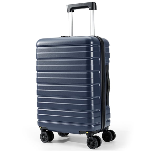 16 Inch Underseat Carry On Luggage Airline Approved, Hardside Suitcase with TSA Lock, Lightweight ABS Spinner Wheels Travel Bag, Blue