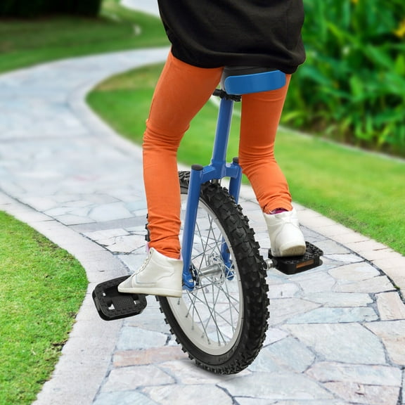 16-Inch Unicycle for Adults and Kids  Adjustable Height, Lightweight Durable Frame with Ergonomic Seat & Non-Slip Pedals  Balance Training & Fitness Fun