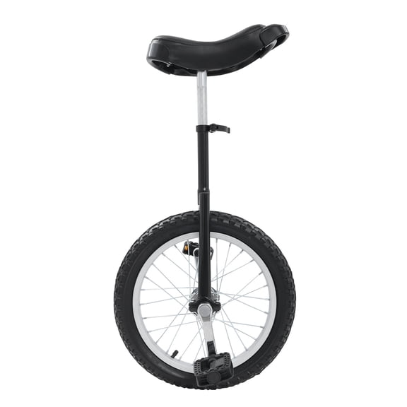 16 Inch Unicycle for Kids & Adults - Adjustable Height (28-32") with Non-Slip Pedals, 110lbs Capacity - Ideal for Fitness & Balance Training