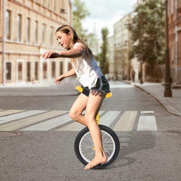 16-Inch Unicycle for Kids & Adults  Adjustable Height, Lightweight Aluminum Alloy & Steel Frame, Balance Training, Fitness, and Fun Riding