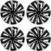 16 Inch Universal Hubcap Set of 4, ABS Plastic Wheel Cover for Cars, Trucks, and SUVs - Durable Silver Tire Trim Accessory