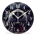 thumbnail image 1 of 16 Inch Wall Clock Battery Operated Silent Clock Decorative for Office, Kitchen, Outdoor, Living Room，Bear Silhouette Pattern Pretty, 1 of 4