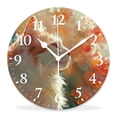thumbnail image 1 of 16 Inch Wall Clock Battery Operated Silent Clock Decorative for Office, Kitchen, Outdoor, Living Room，Cat Butterflies Simple, 1 of 4