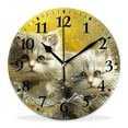thumbnail image 1 of 16 Inch Wall Clock Battery Operated Silent Clock Decorative for Office, Kitchen, Outdoor, Living Room，Cat Butterfly Animals Fantastic, 1 of 4