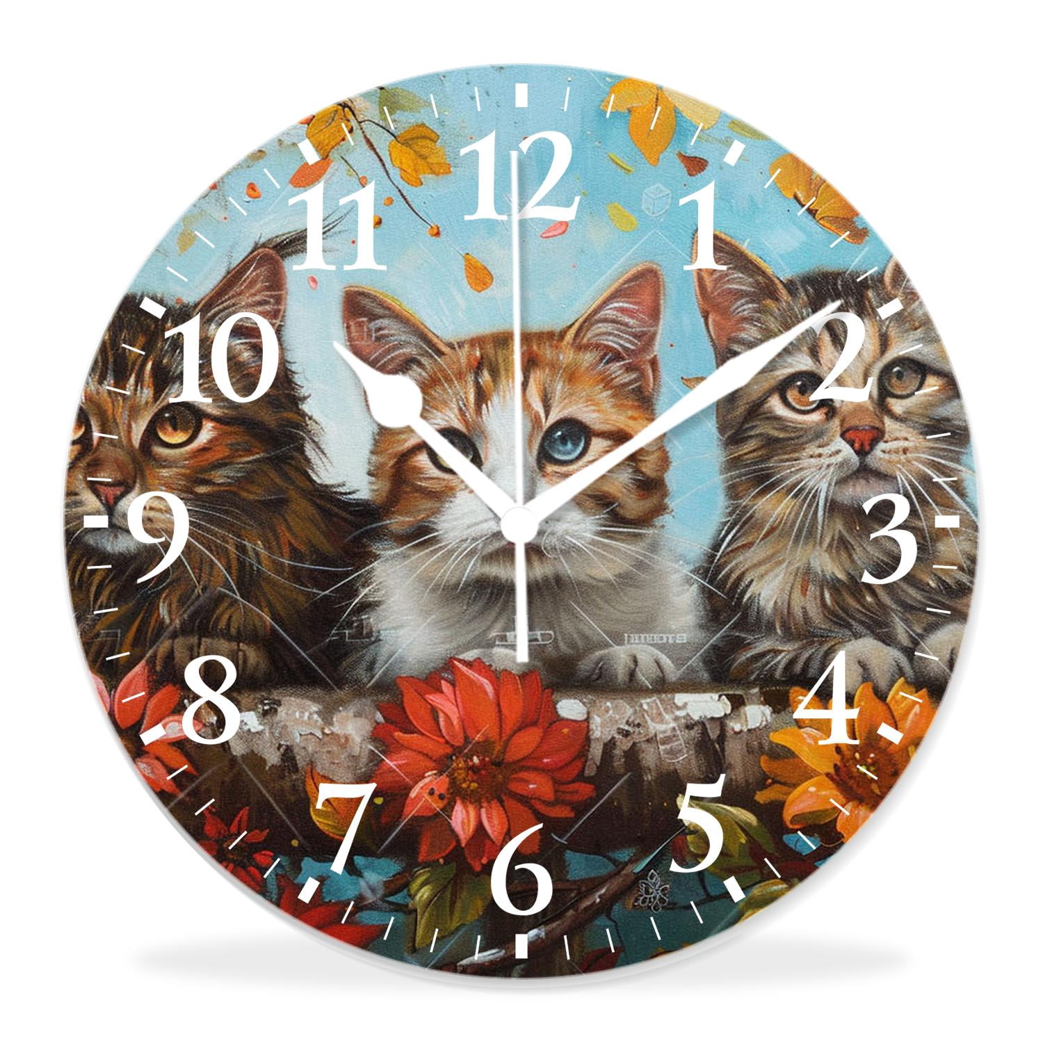 16 Inch Wall Clock Battery Operated Silent Clock Decorative for Office ...