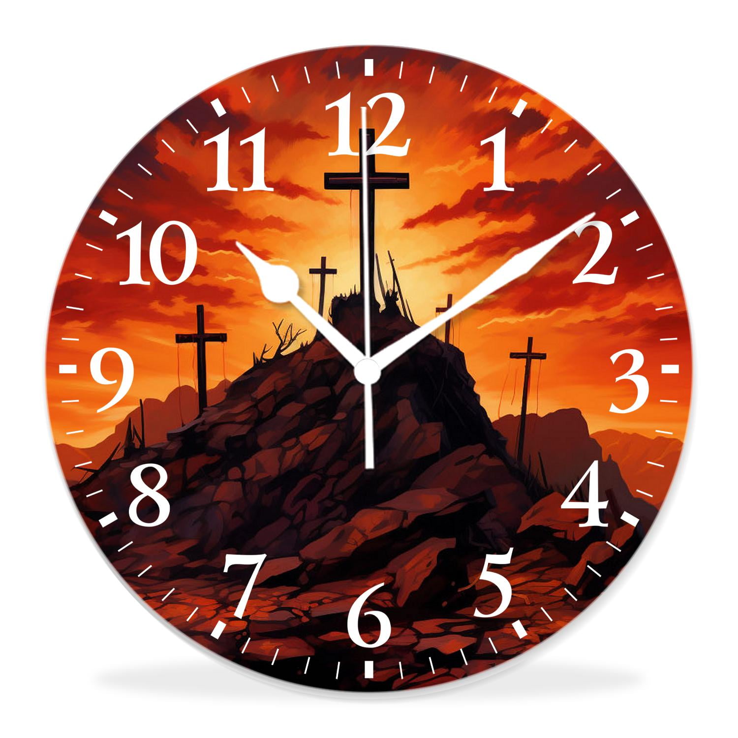 16 Inch Wall Clock Battery Operated Silent Clock Decorative for Office