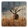 thumbnail image 1 of 16 Inch Wall Clock Battery Operated Square Clock Decorative for Office, Kitchen, Outdoor, Living Room，A Beautiful Deer Graceful Design, 1 of 4