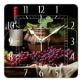 thumbnail image 1 of 16 Inch Wall Clock Battery Operated Square Clock Decorative for Office, Kitchen, Outdoor, Living Room，Amazing Wine Beautiful Design, 1 of 4