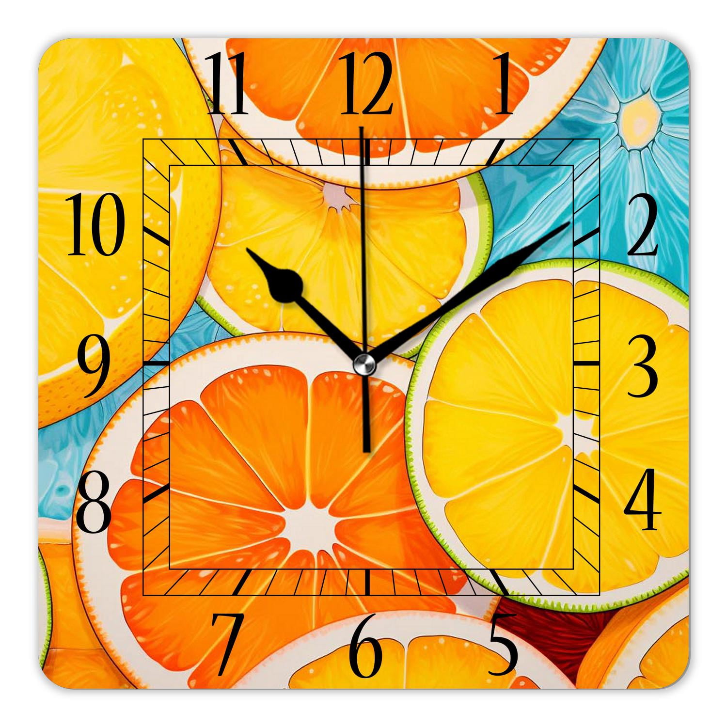 16 Inch Wall Clock Battery Operated Square Clock Decorative for Office ...
