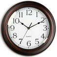 thumbnail image 1 of 16 Inch Wall Clocks Battery Operated Silent Non-Ticking Wall Clock Vintage Retro Rustic Style Decorative for Living Room Kitchen (Bronze), 1 of 9