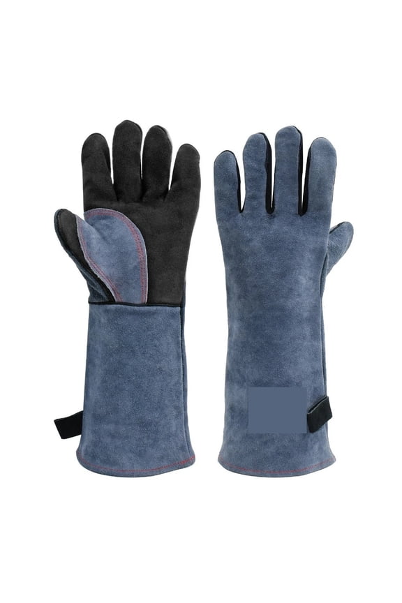 16 Inch Welding Gloves for Welder Work Gloves Thick Cow Split Leather Heat Resistant Oven BBQ Gloves ,Multipurpose Use