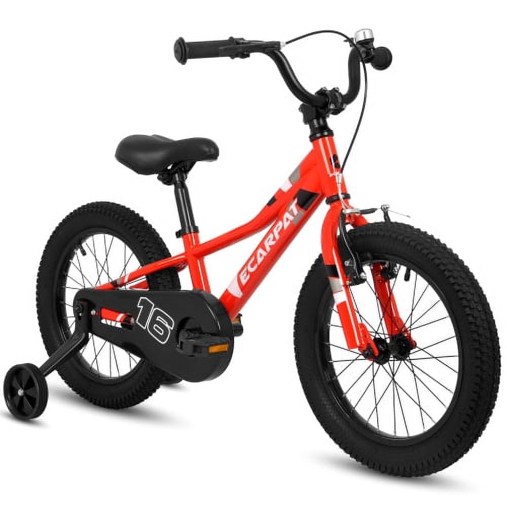 16 Inch Wheels Kids Bike 1 Speed with Removable Training Wheels Front V Brake Child Bicycles Baby Toys for Boys Girls 4 7 Years Pink Walmart Business Supplies