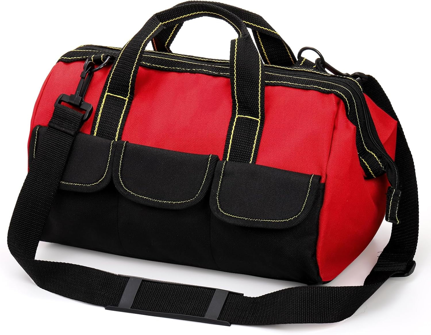16 Inch Wide Mouth Tool Bag, Collapsible Tool Tote with Waterproof ...