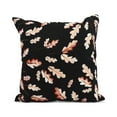 thumbnail image 1 of 16 Inch Wild Oak Leaves Black Floral Print Decorative Throw Pillow, 1 of 2