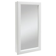 16 Inch Wyndham Bathroom Medicine Cabinet, Wall Mounted, Mirror, White – Design House, 545111-WHT