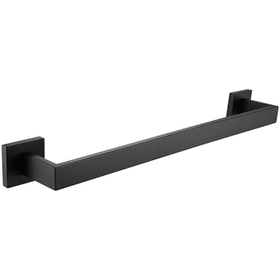 16 Inche Black Towel Bars for Bathroom Wall Mounted, Total-18 Bath Towel Racks Stainless Steel for Bathroom Kitchen Towel Holder Towel Hanger Towel Rods, Matte Black A8804MB-4P1