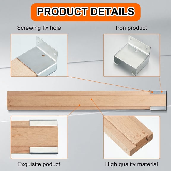 16 Inches 8 Wooden Drawer Slides Bottom Mount Center Guide Track