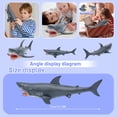 thumbnail image 1 of 16 Inches Large White Shark Simulation Model - Soft Rubber Stuffed Filled Cotton Underwater Creature Ocean Animal Toy - For Educational Play & Decorative Figure, 1 of 6
