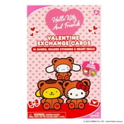 Hello Kitty® and Friends Valentine Exchange Cards Set with Shaker Stickers - 16 Pack