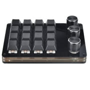 16 Keys Programmable Keyboard Multifunctional USB Mechanical Keyboard One Hand Macro Mechanical Keyboard with Knob