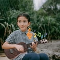 thumbnail image 1 of 16\ Kids Beginner Ukulele Soprano Size with Nylon Strings, Easy to Learn Musical Instrument for Children & Teens, First ACTS MUSICIAN Starter Kit Includes Paddle & Tutorial, 1 of 7