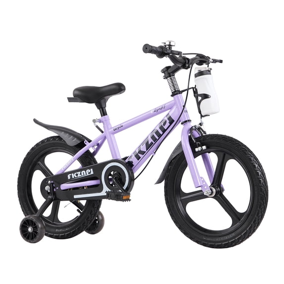 16" Kids Bike with Training Wheels, SHINPT Kids Bicycle for Boys and Girls, 16inch Bike for Kids Ages 4-7 with Adjustable Saddle&Handlebar, Girls Bike with Bottle for Outdoor, Park, Neighborhood