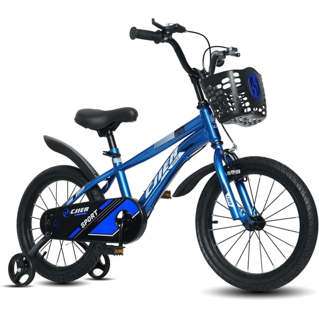 16" Bike for Ages 4-8, Akaber Bicycles with Training Wheels for Young Cyclist, Blue