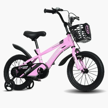 16" Kids Bike for Boys and Girls, Wanan Boys Bicycles with Training Wheels for Kids Ages 4-8, Pink