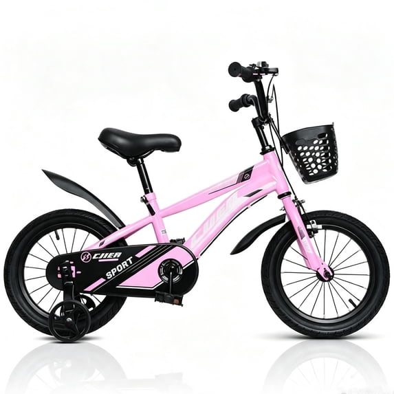16" Kids Bike for Girls, Akaber Girls Bicycles with Training Wheels for Kids Ages 4-8, Pink